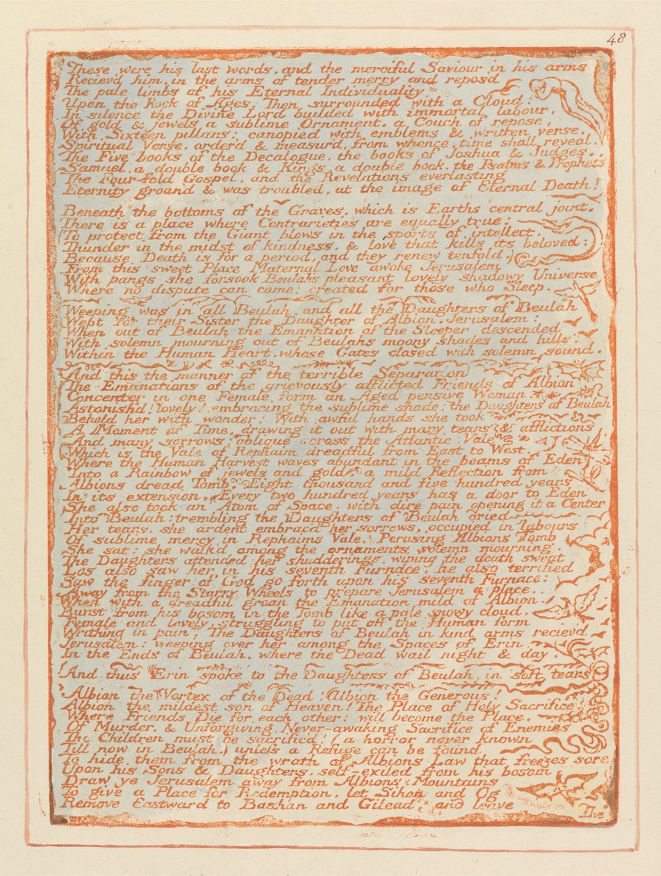 Jerusalem, Tafel 48 von William Blake
