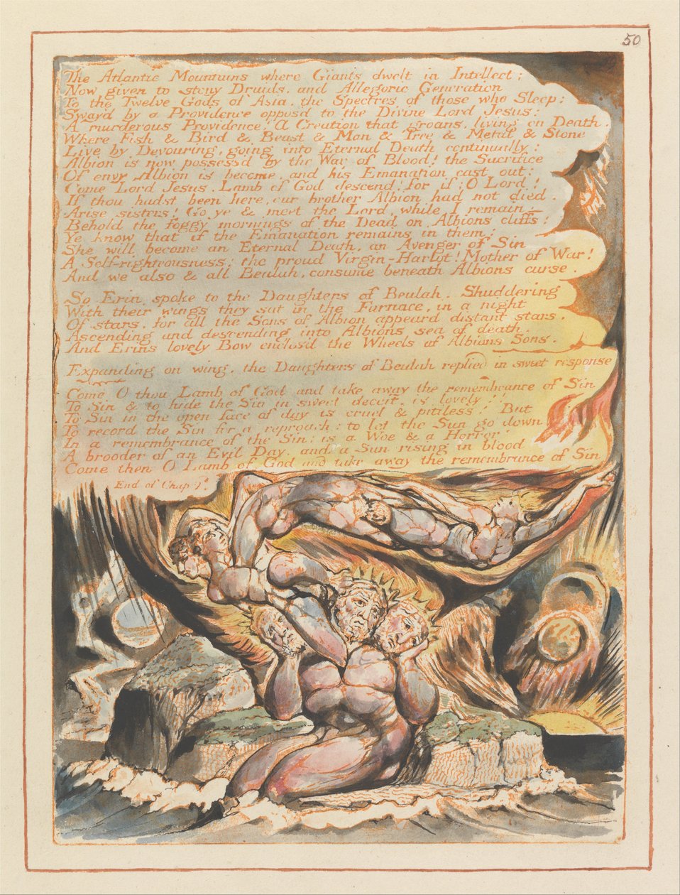 Jerusalem, Tafel 50 von William Blake