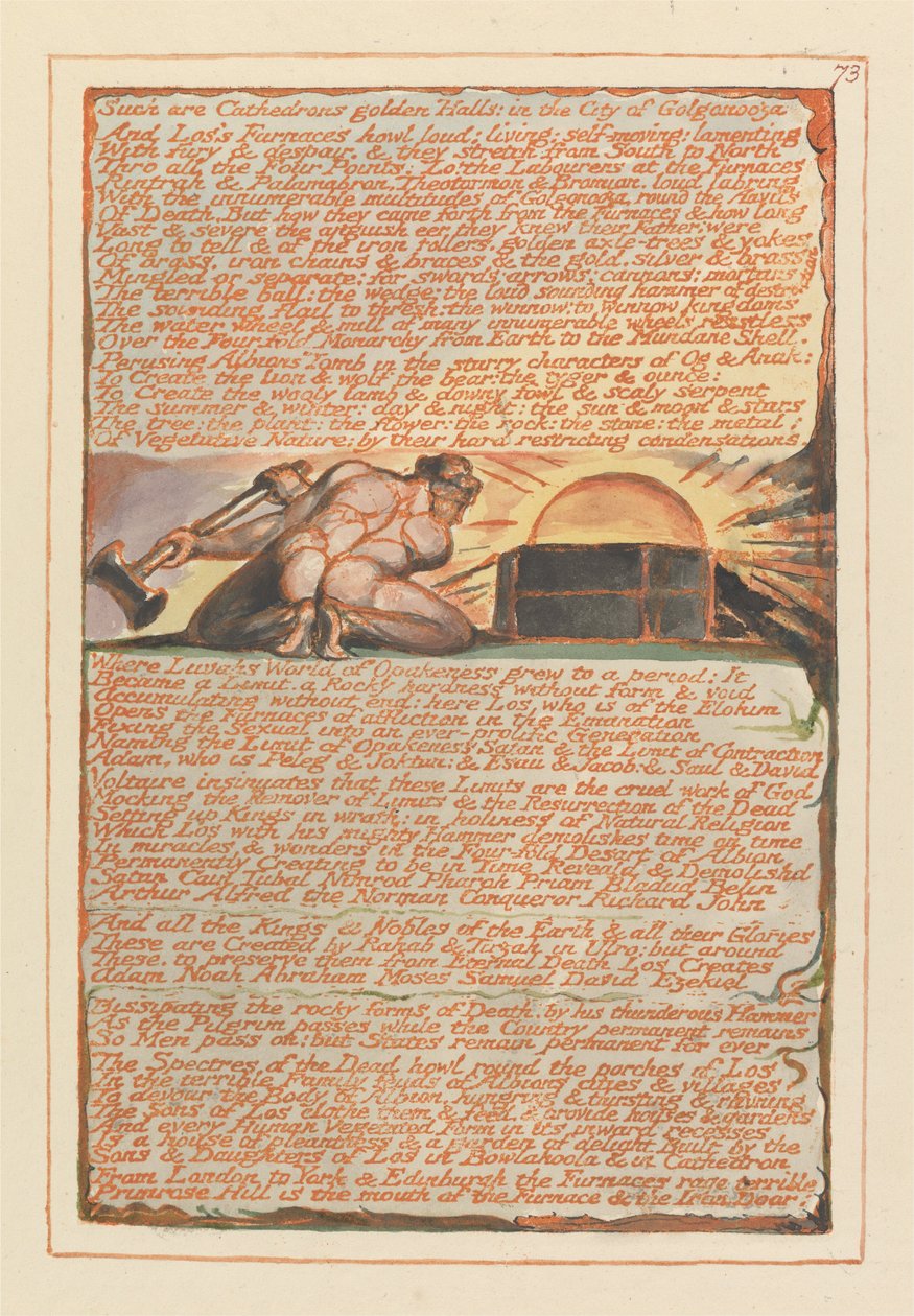 Jerusalem, Platte 73 von William Blake