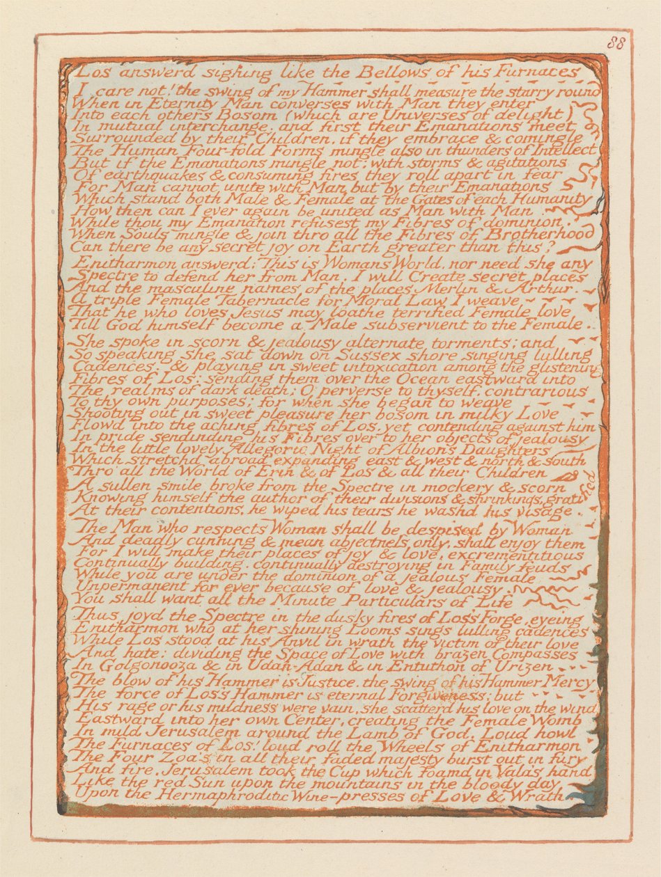 Jerusalem, Platte 88 von William Blake
