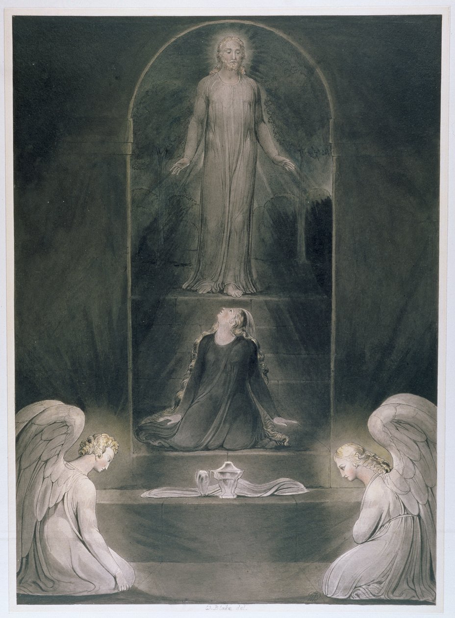 Maria Magdalena am Grab, ca. 1805 von William Blake
