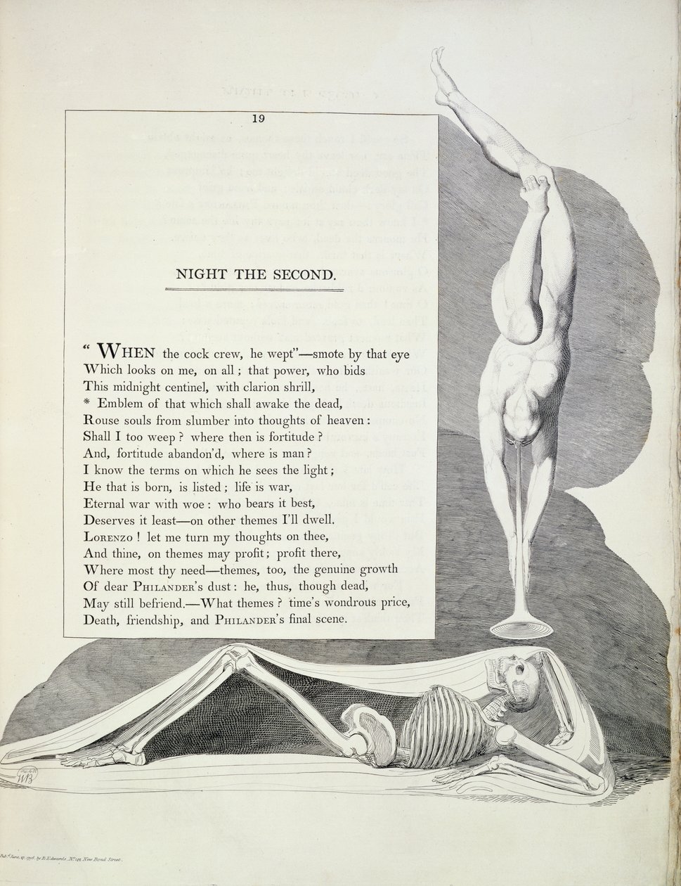 Nachtgedanken, von Thomas Young (Tafel 5: Die zweite Nacht), 1797 von William Blake
