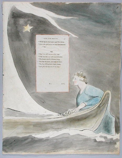 Ode für Musik, Design 101 aus Die Gedichte von Thomas Gray, 1797-98 von William Blake