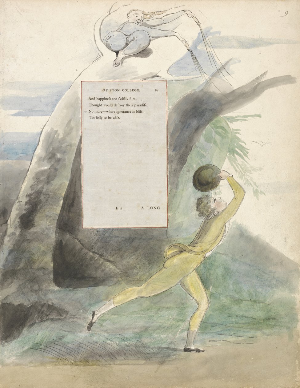 Ode auf eine entfernte Aussicht auf das Eton College, Design 21 für Die Gedichte von Thomas Gray, 1797-98 von William Blake