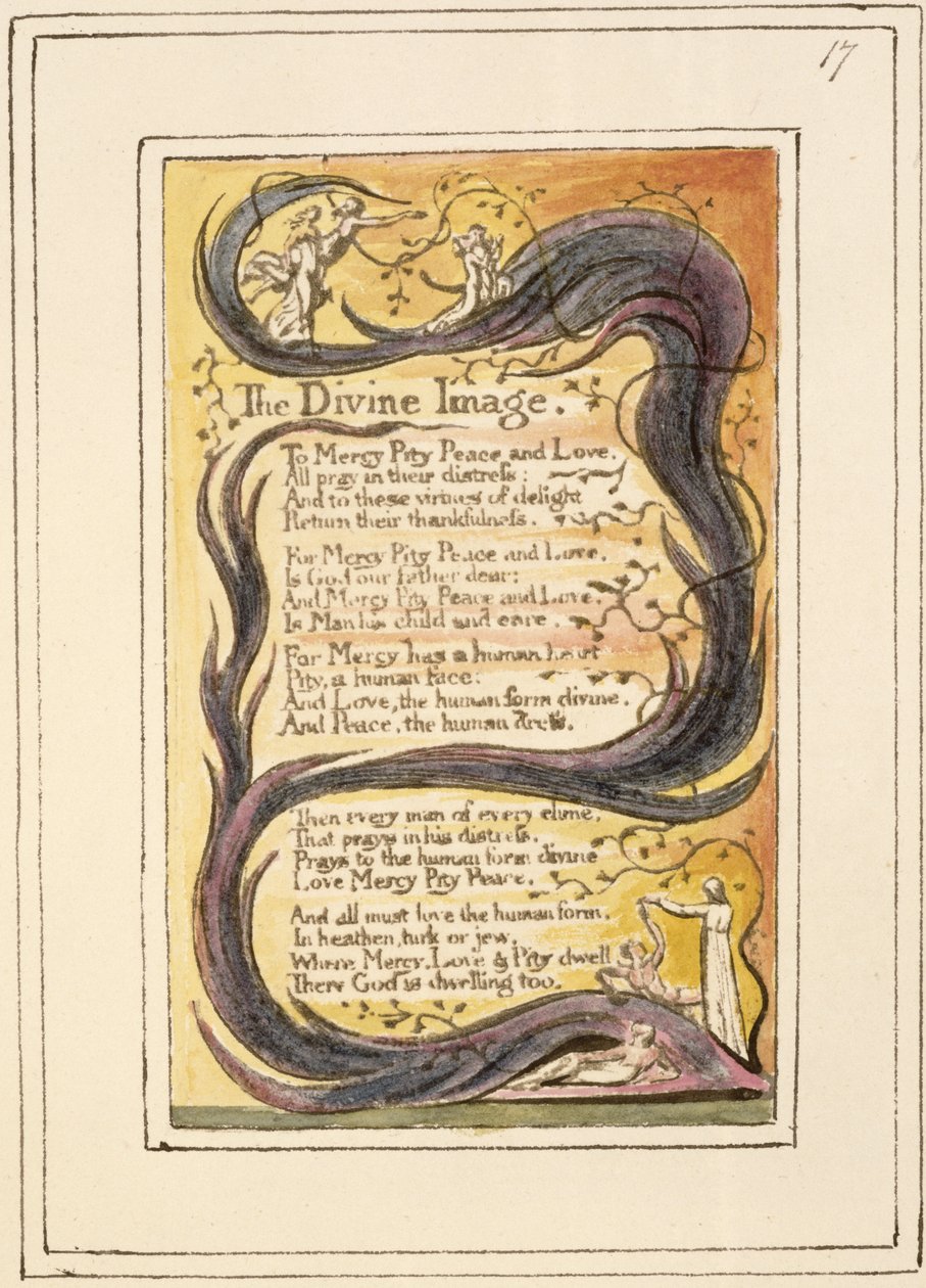 Die göttliche Gestalt: Platte 17 aus Songs of Innocence and of Experience (Kopie R) ca. 1802-08 von William Blake