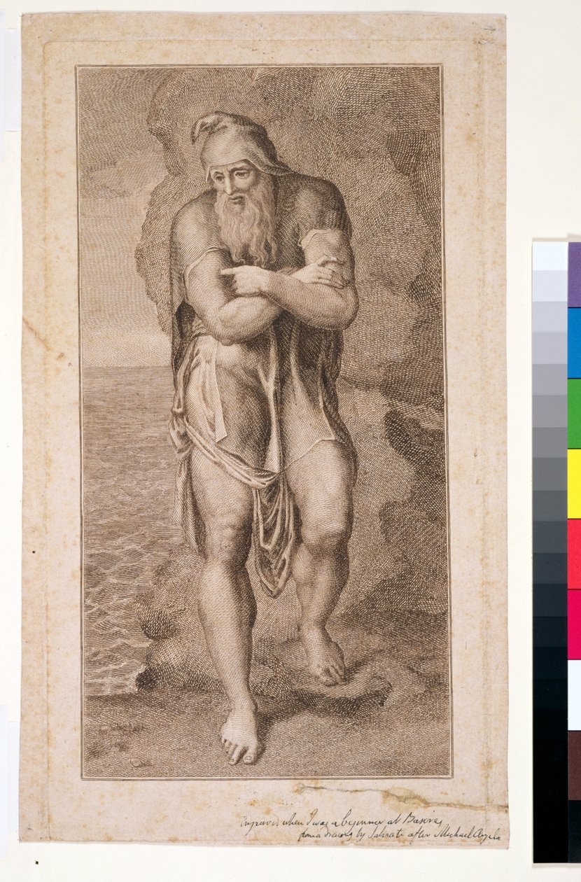 Joseph von Arimathäa unter den Felsen von Albion, (1. Zustand), 1773 von William Blake