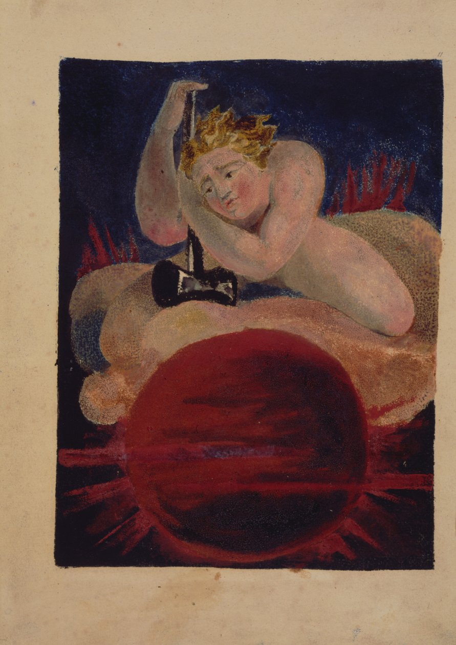 Tafel 8 aus The Song of Los, Kopie B, in der Sammlung der Library of Congress von William Blake