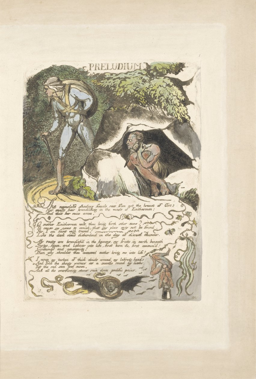 Preludium, Platte 3 aus Europe. A Prophecy, 1823 von William Blake