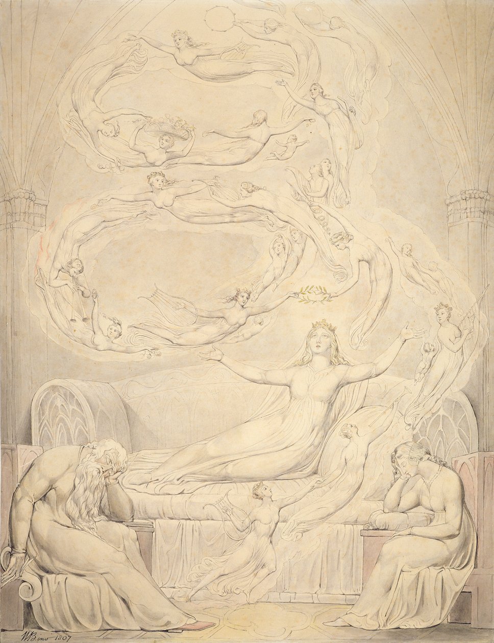 Königin Katherines Traum, 1807 von William Blake