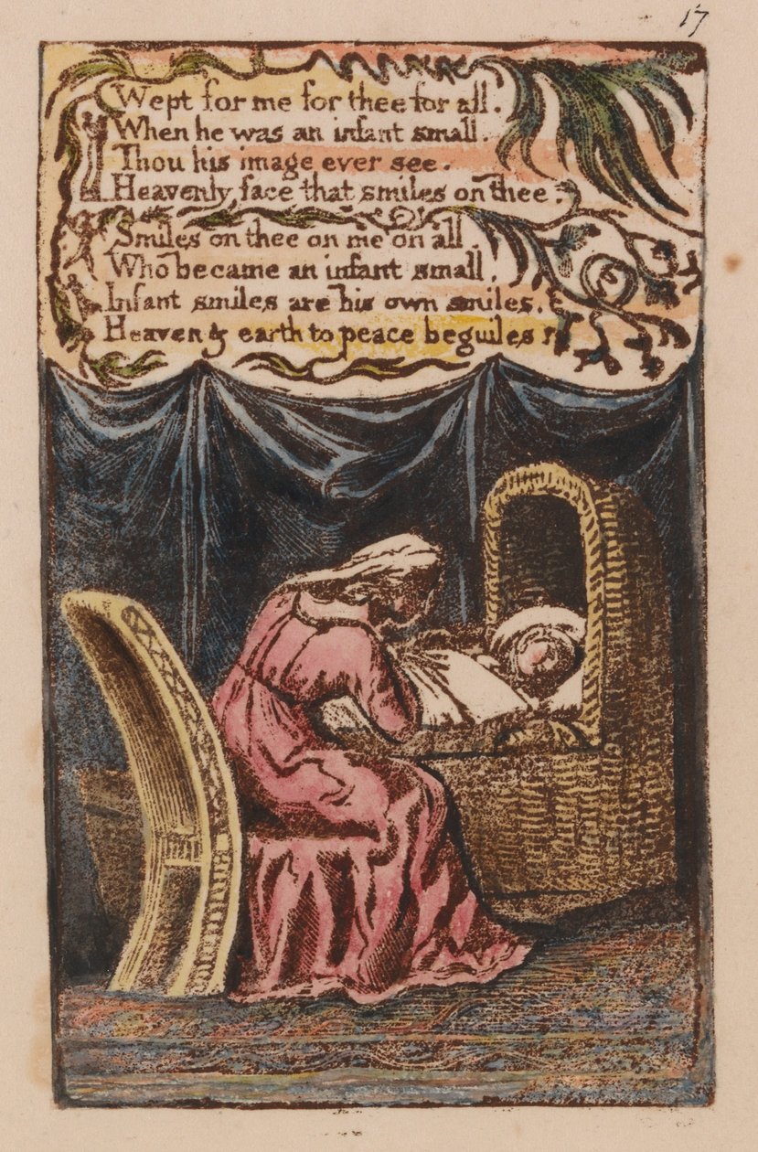 Lieder der Unschuld und der Erfahrung, Platte 17, Ein Wiegenlied (Bentley 17) von William Blake
