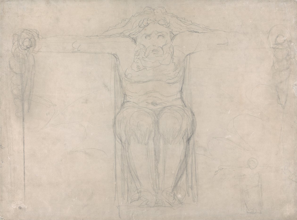 Studie für eine zerstörende Gottheit von William Blake