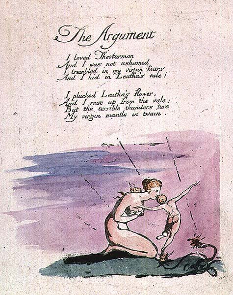 Das Argument, aus Vision der Töchter Albions, 1793 von William Blake