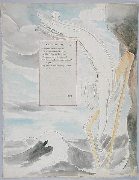 Der Barde, Entwurf 65 aus Die Gedichte von Thomas Gray, 1797-98 von William Blake