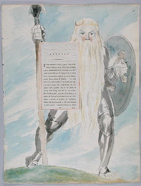 Die tödlichen Schwestern, Entwurf 69 aus Die Gedichte von Thomas Gray, 1797-98 von William Blake