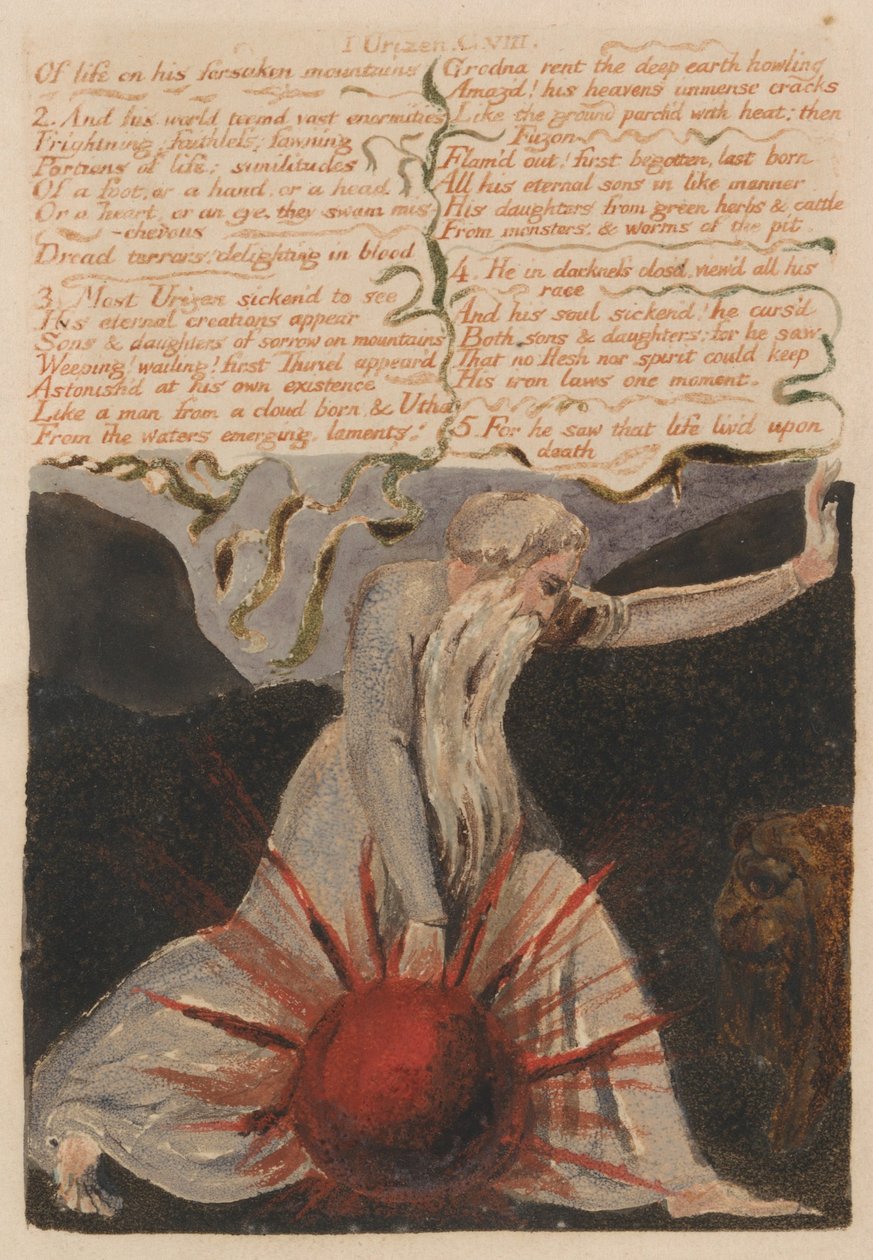 Das erste Buch von Urizen, Bentley Kopie A von William Blake