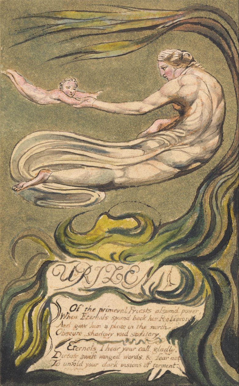 Das erste Buch von Urizen, Tafel 2(b), Präludium (Bentley 2b) von William Blake