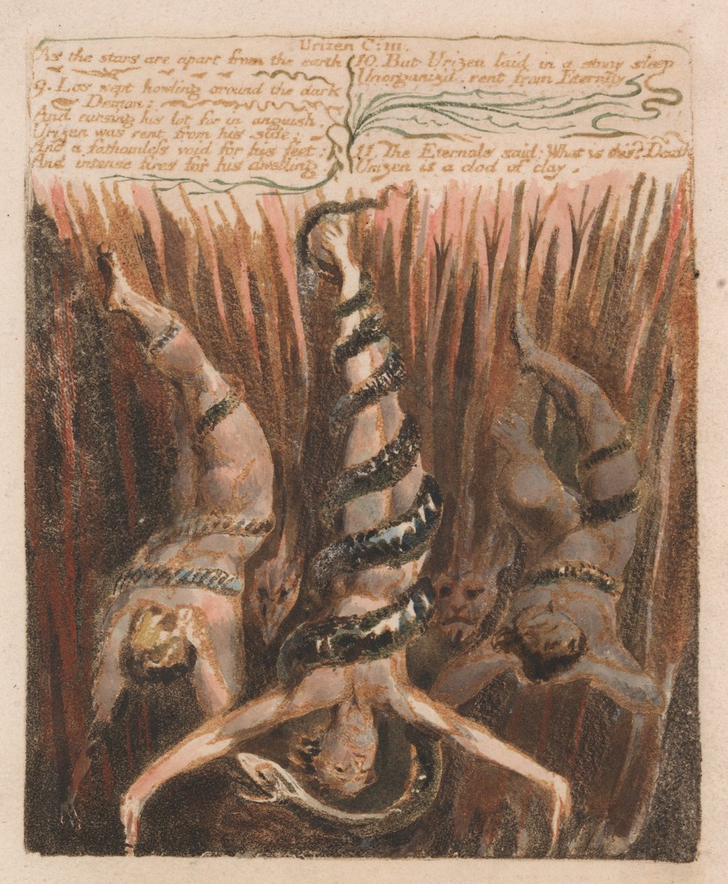 Das erste Buch von Urizen, Tafel 9 von William Blake