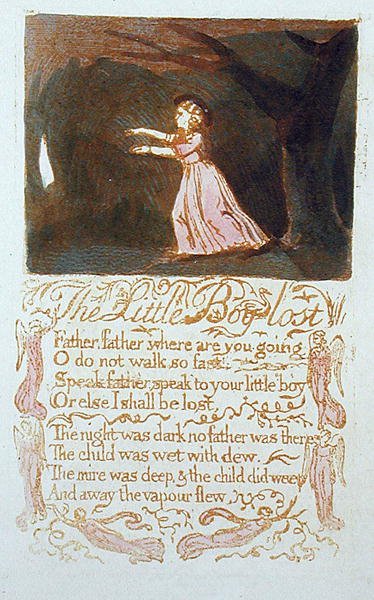 Der kleine verlorene Junge, Platte 20 aus Songs of Innocence, 1789 von William Blake