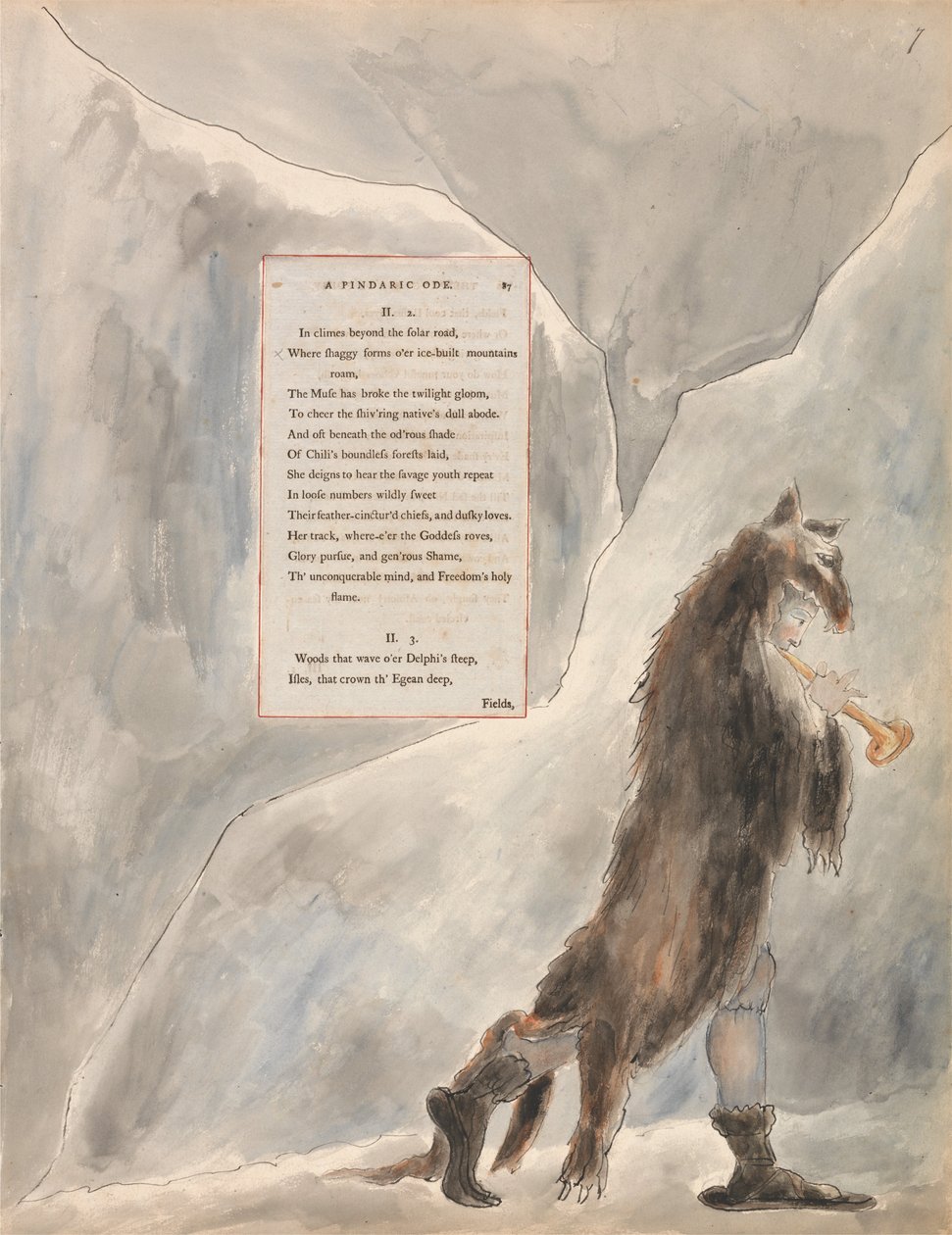 Die Gedichte von Thomas Gray, Design 47, Der Fortschritt der Poesie von William Blake