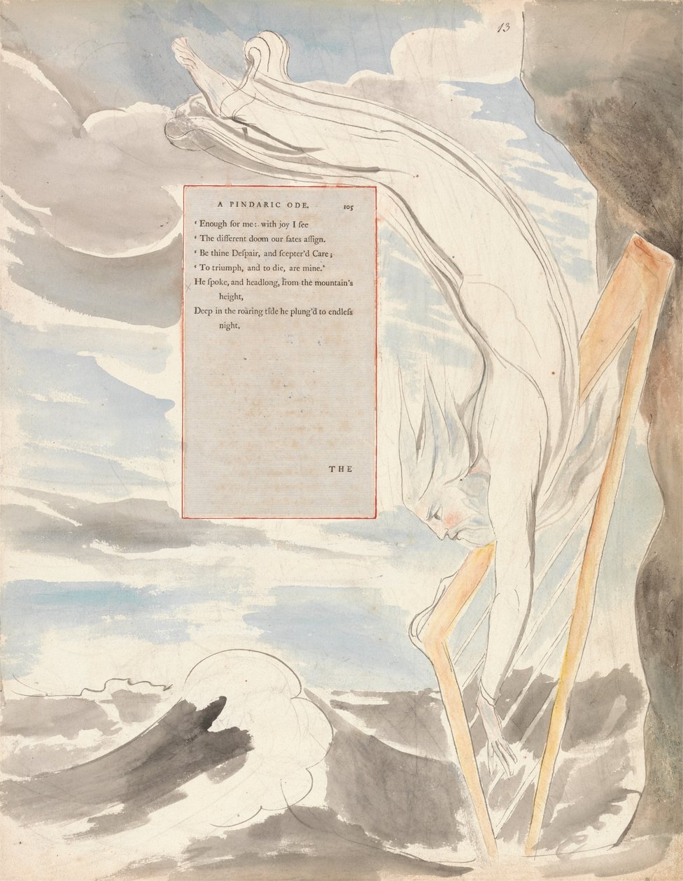 Die Gedichte von Thomas Gray, Design 65, Der Barde von William Blake