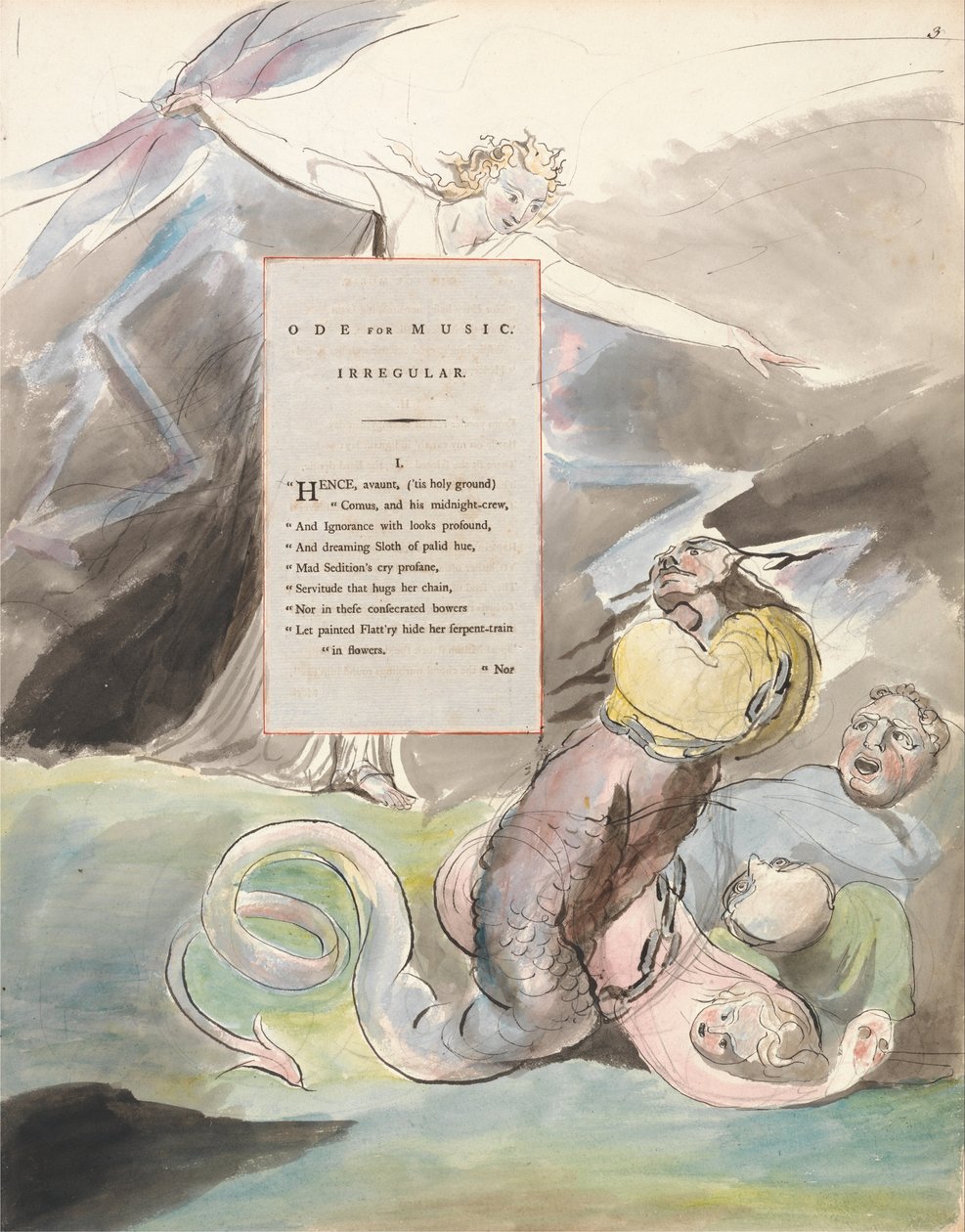 Die Gedichte von Thomas Gray, Design 95, Ode für Musik von William Blake