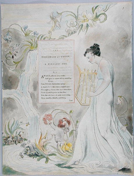 Der Fortschritt der Poesie, Design 43 aus Die Gedichte von Thomas Gray, 1797-98 von William Blake