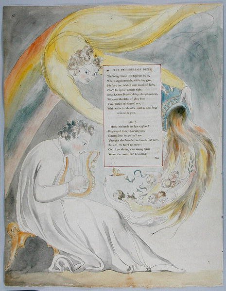Der Fortschritt der Poesie, Design 50 aus Die Gedichte von Thomas Gray, 1797-98 von William Blake