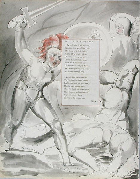 Die Triumphe von Owen, Design 90 aus The Poems of Thomas Gray, 1797-98 von William Blake