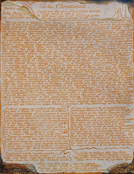 An die Christen..., Platte 77 aus Jerusalem, 1804-20 von William Blake