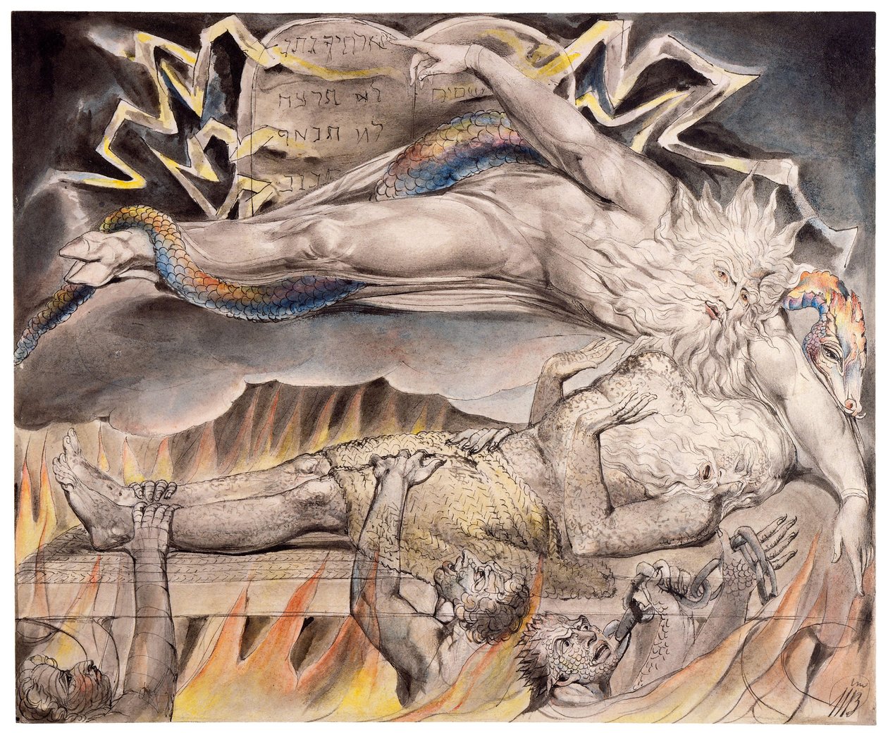 Aquarellillustration von William Blake von William Blake