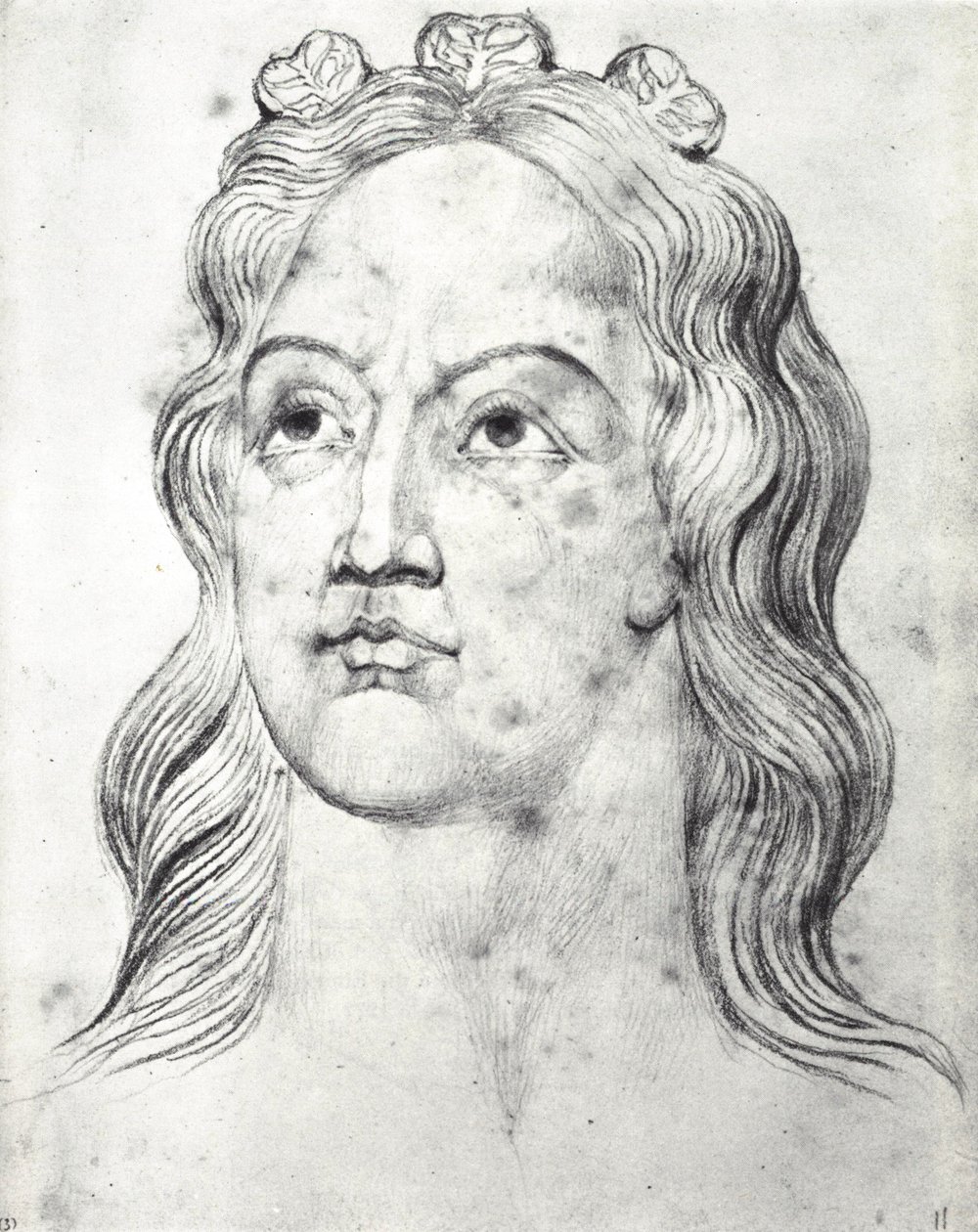 William Blake, Visionärer Kopf von Königin Eleanor, Frau von Edward I. von William Blake