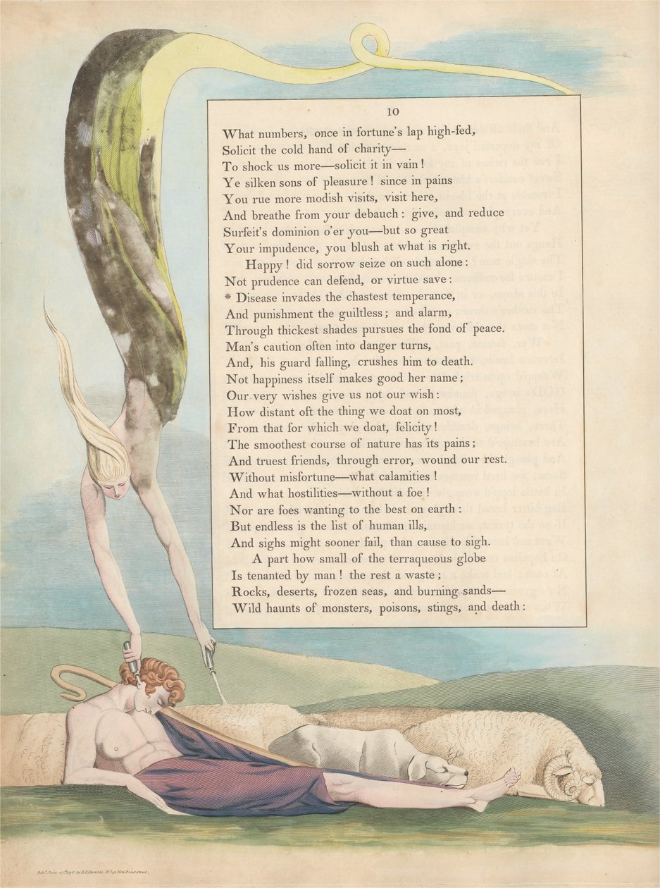 Youngs Nachtgedanken, Seite 10, Krankheit befällt die keuscheste Mäßigung von William Blake