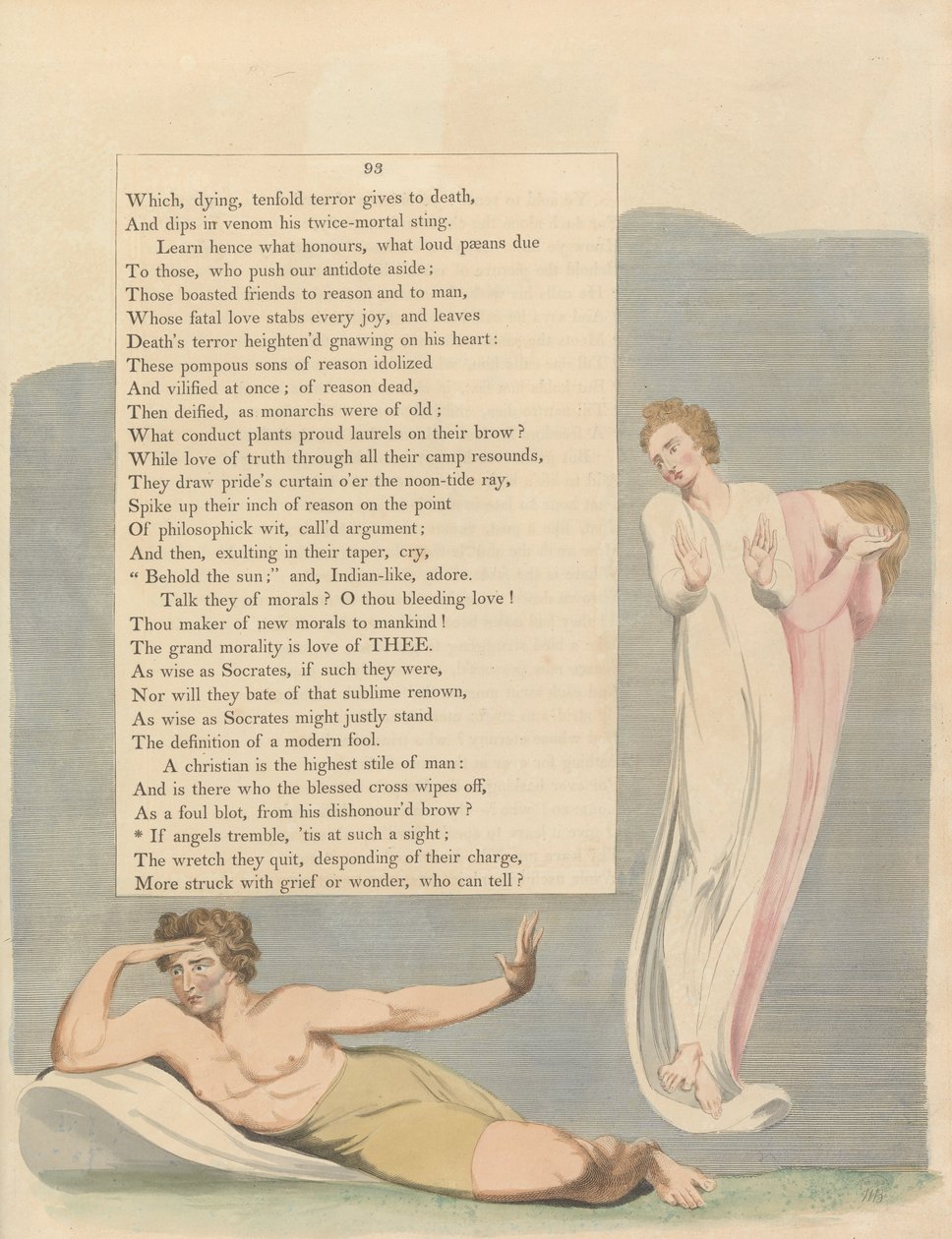 Youngs Nachtgedanken, Seite 93, Wenn Engel zittern, dann bei solch einem Anblick von William Blake