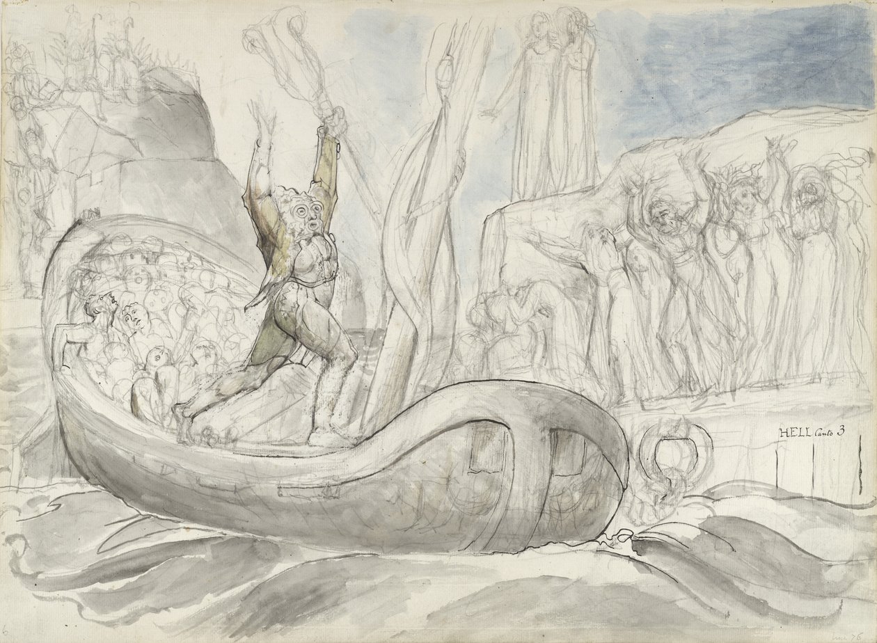 Illustration zur Göttlichen Komödie von Dante Alighieri, 1824-27 von William Blake