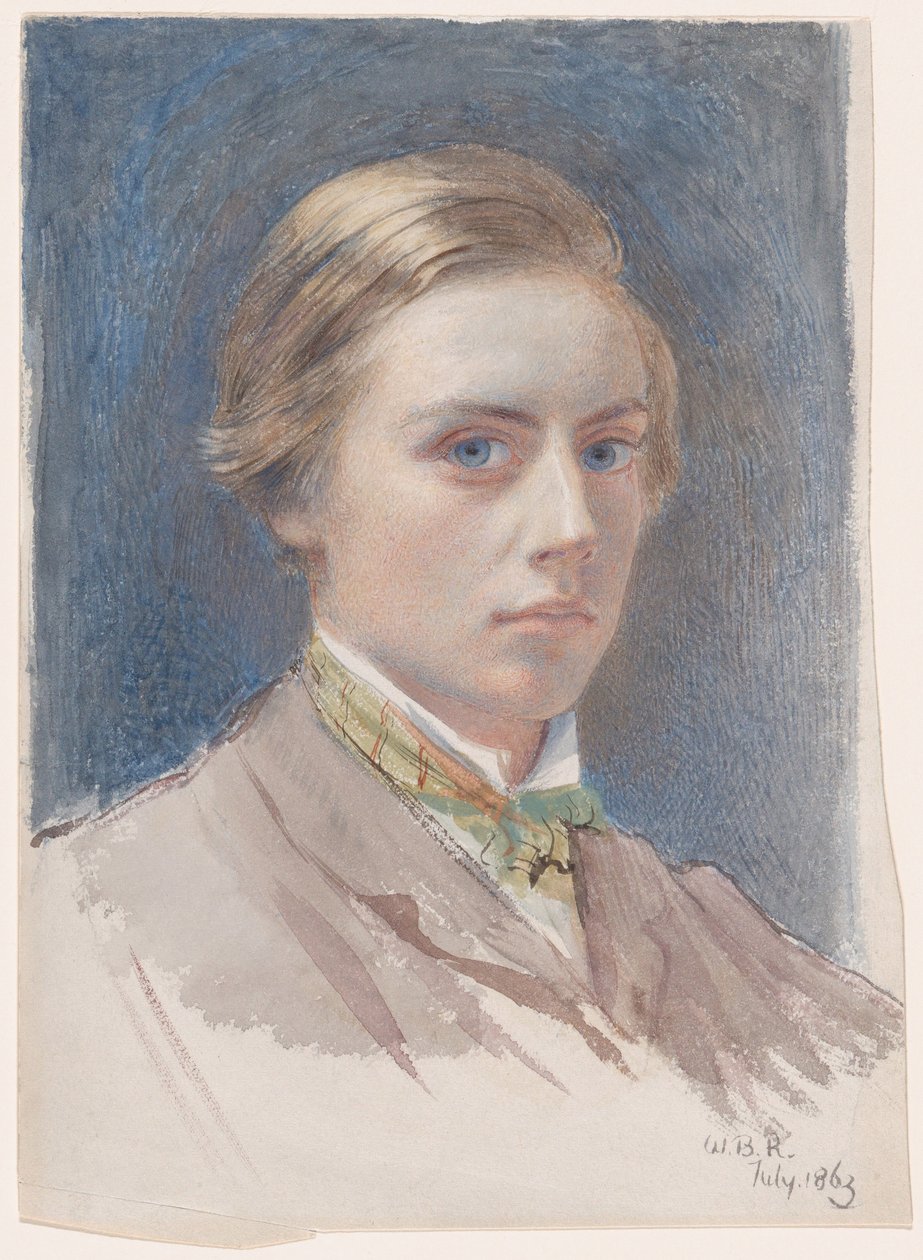 Selbstporträt, im Alter von 21 Jahren, 1863 von William Blake Richmond