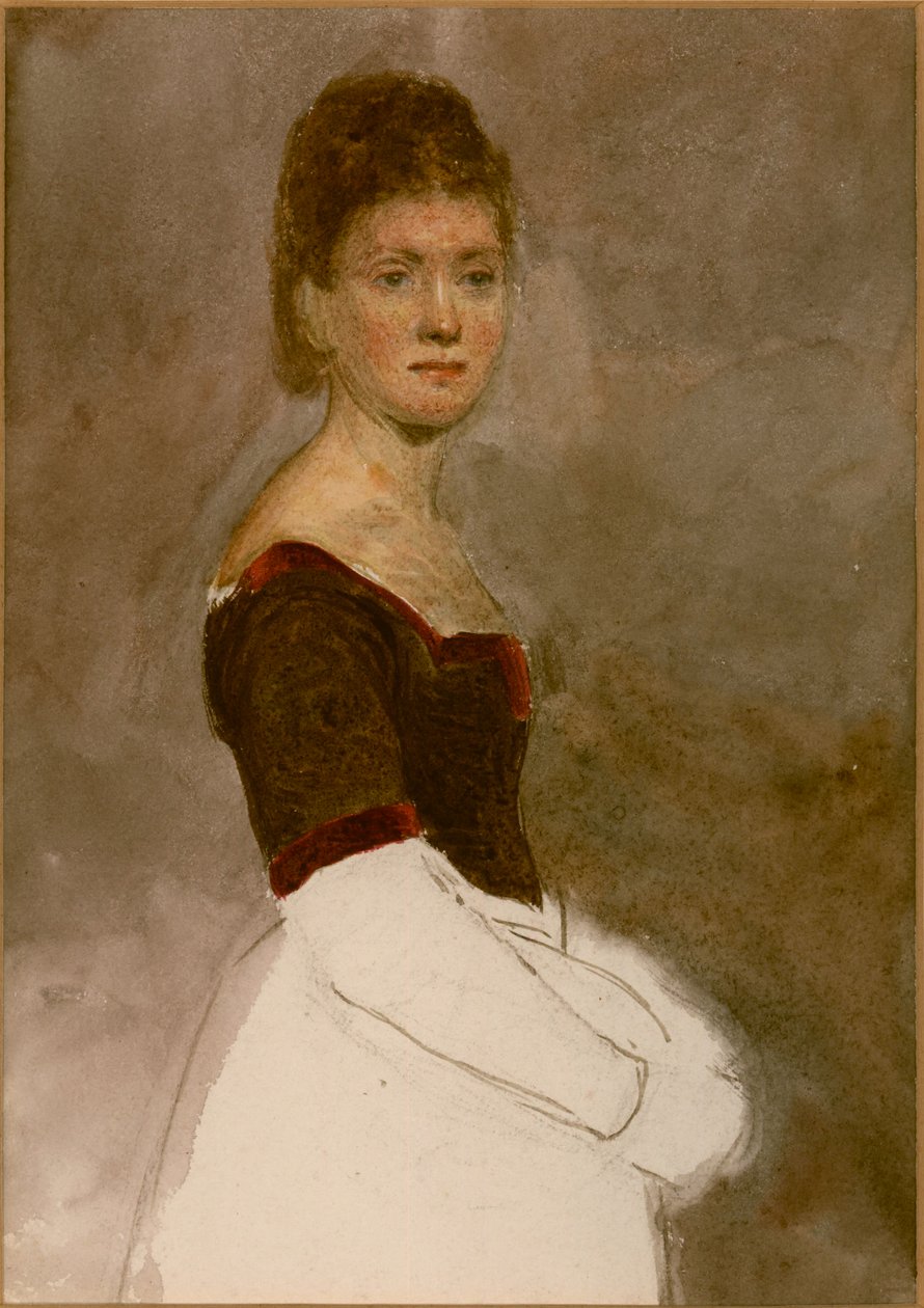 Studie einer jungen Frau mit einem Buch von William Morris