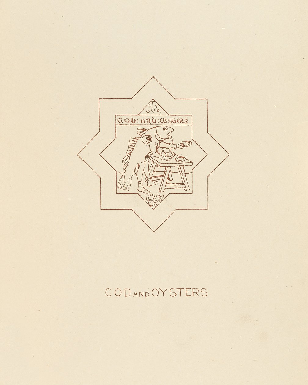 Kabeljau und Austern, 1878 von William Burges