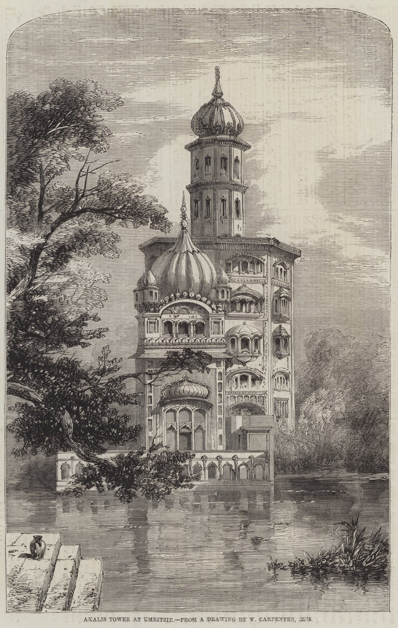 Akalis Turm in Umritzir von William Carpenter