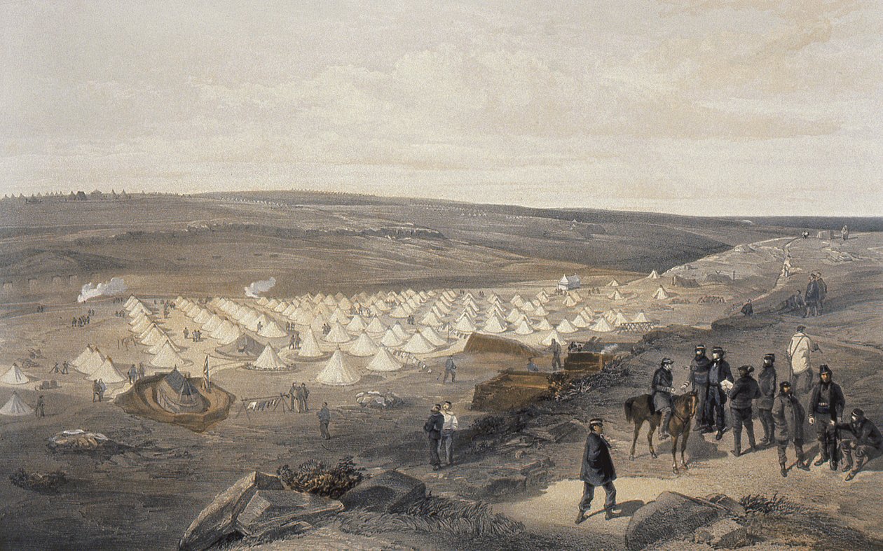 Lager der Marinebrigade vor Sebastopol, 1855 von William Crimea Simpson