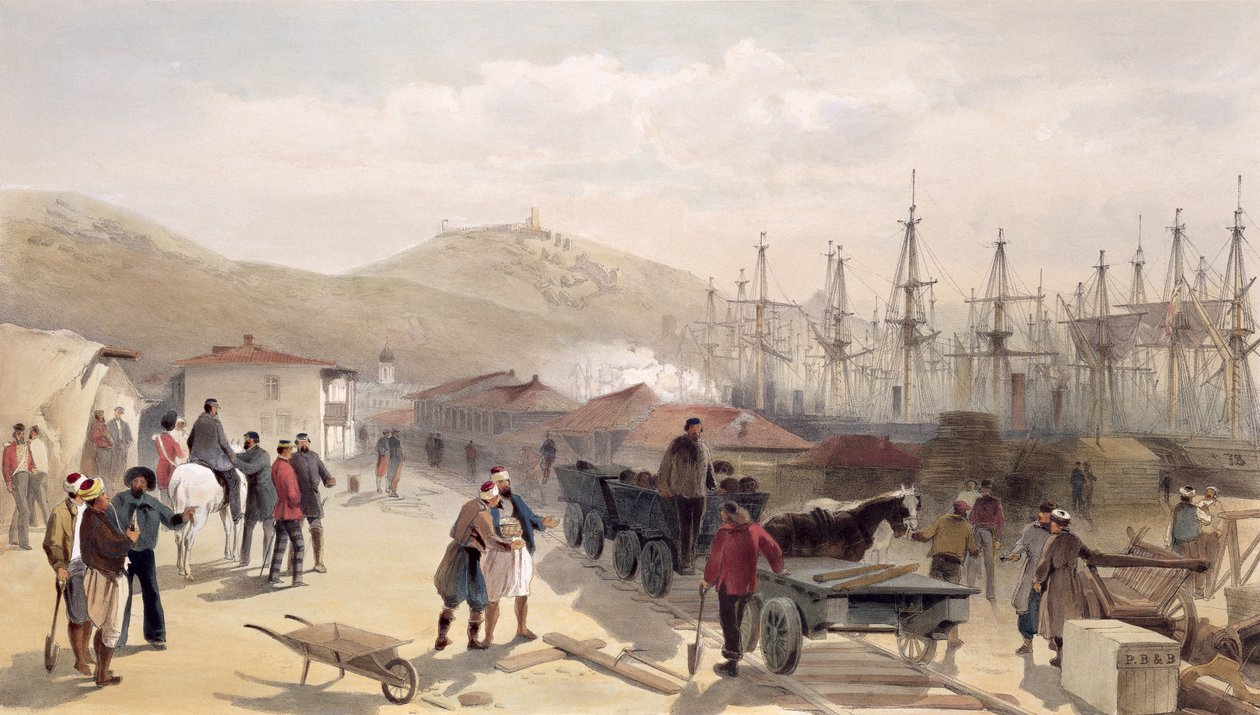 Die Eisenbahn bei Balaklava, Platte aus 