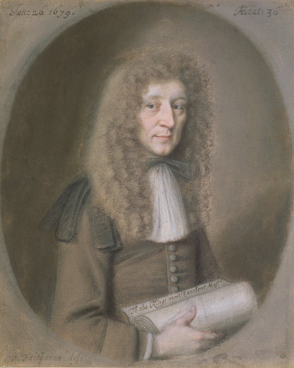 Porträt eines Mannes, wahrscheinlich Thomas Dare, 1679 von William Faithorne