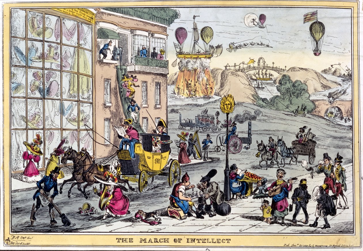 Marsch des Intellekts, veröffentlicht von Thomas McLean, 1828 von William Heath
