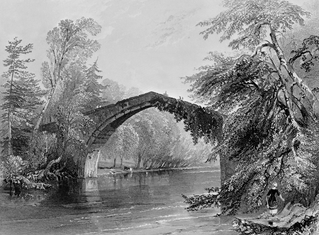 Brücke von Doon, graviert von G. K. Richardson von William Henry Bartlett