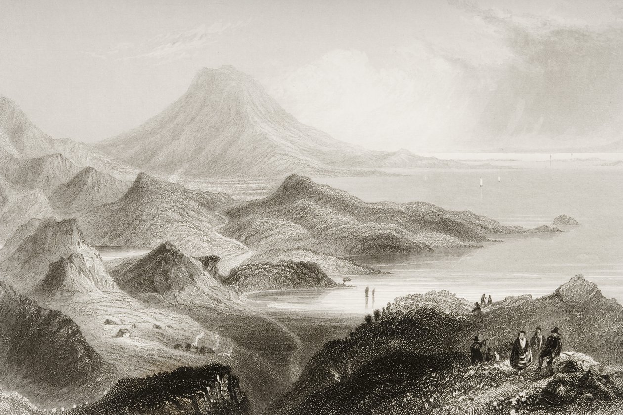 Lough Conn und Mount Nephin, County Mayo, Irland, aus 