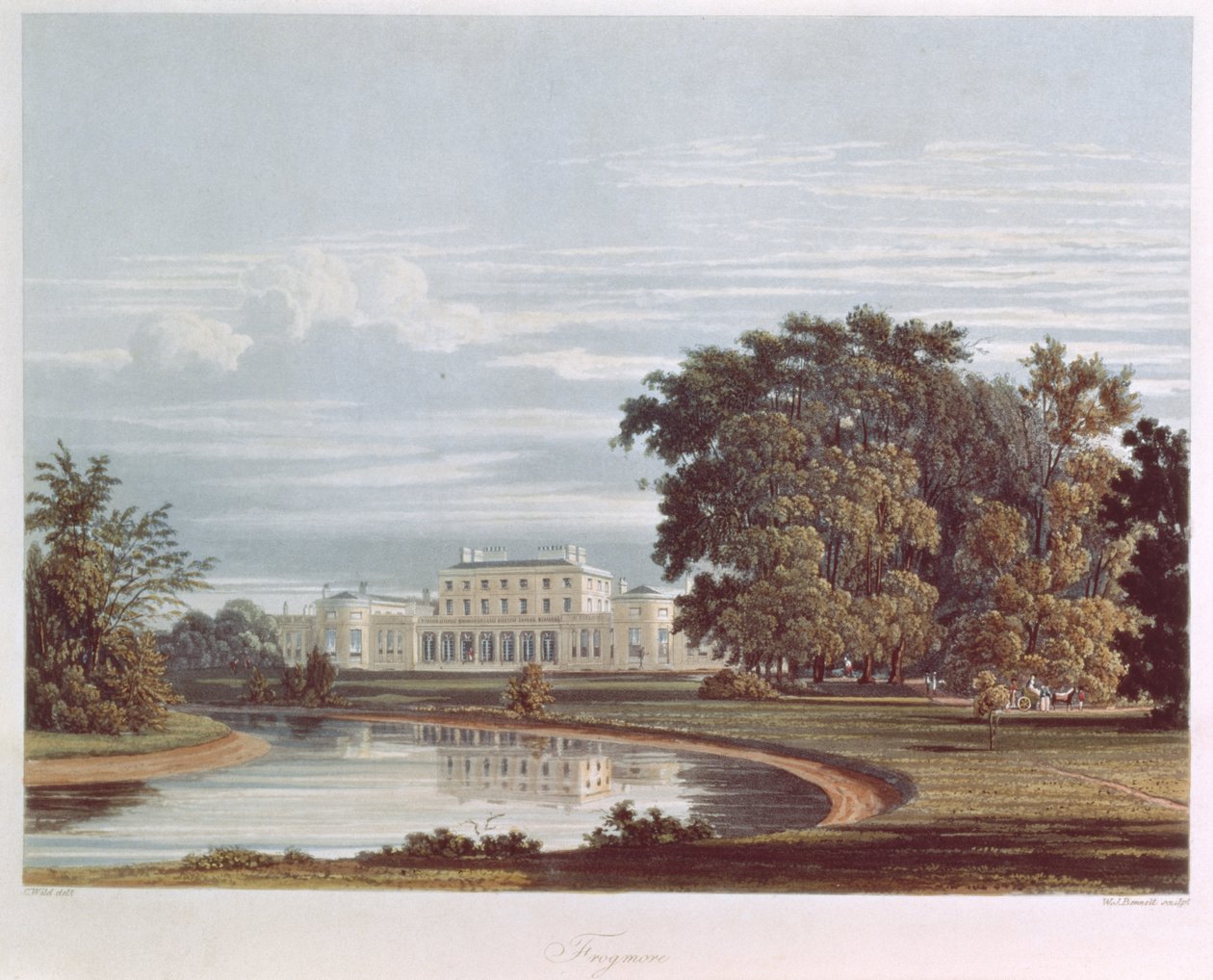 Frogmore, Windsor aus Pynes Royal Residences, 1818 von William Henry Pyne