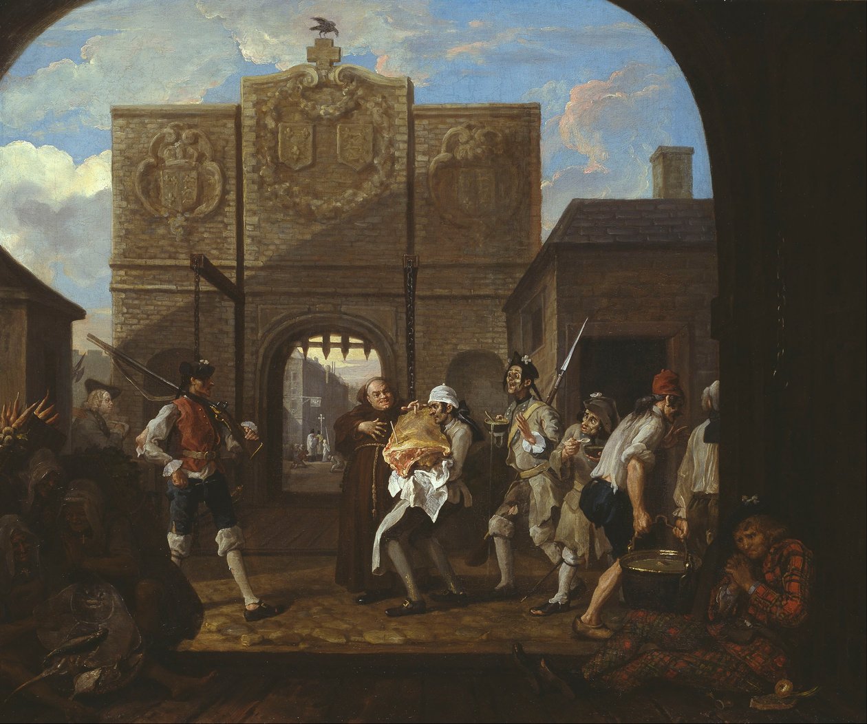 O der Braten von Alt-England (Das Tor von Calais) von William Hogarth