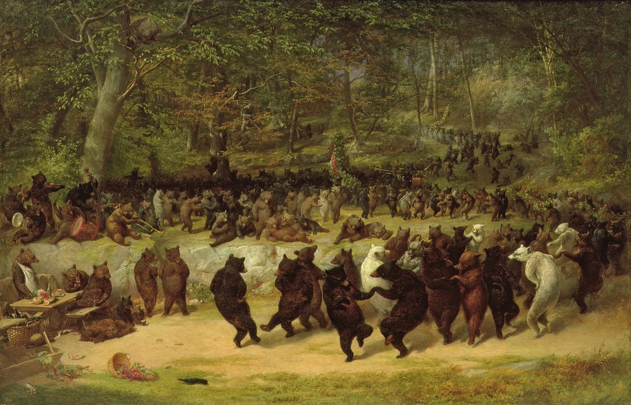 Der Bärentanz, ca. 1850 von William Holbrook Beard