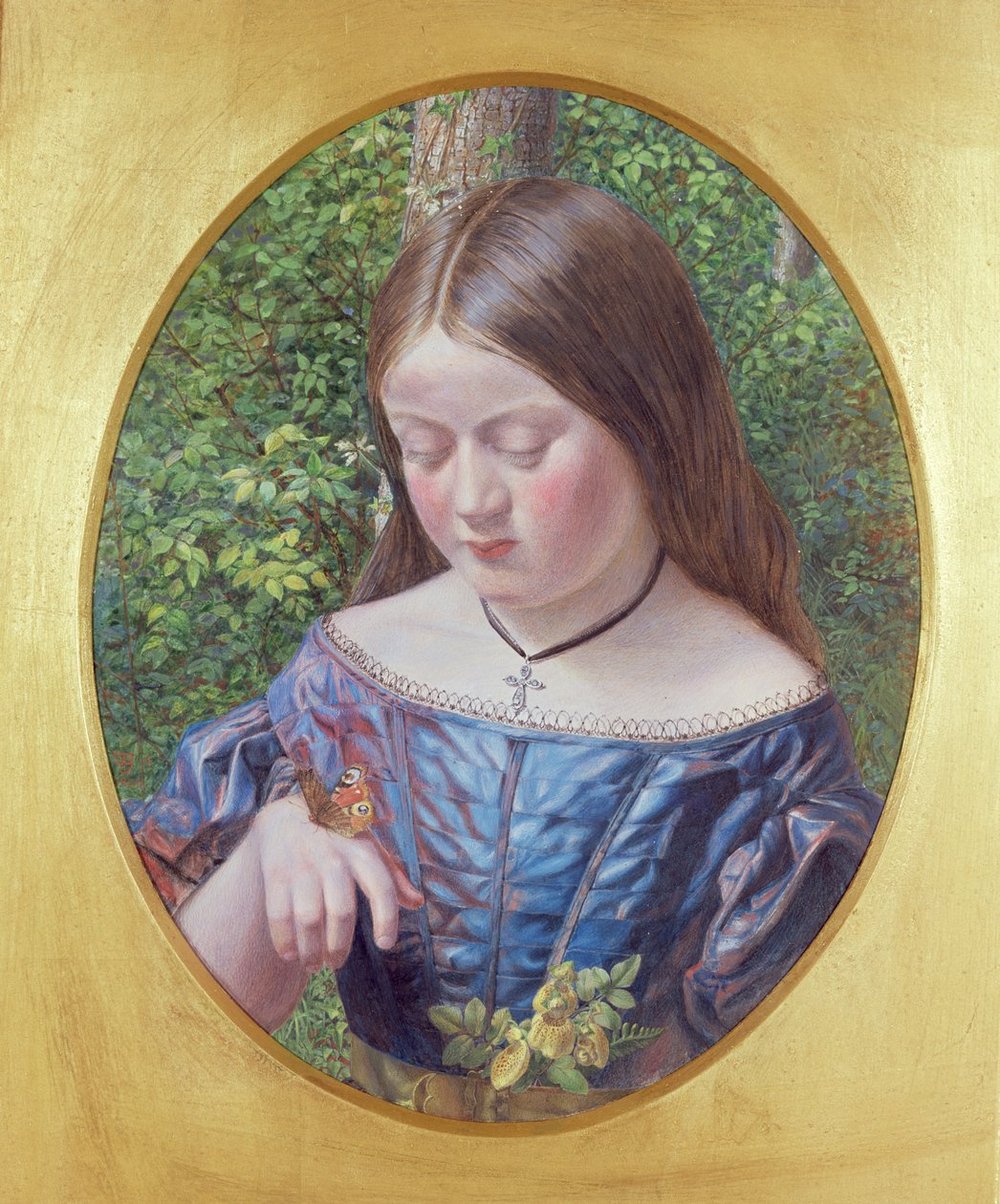 Mädchen mit Schmetterling von William J. Webbe or Webb