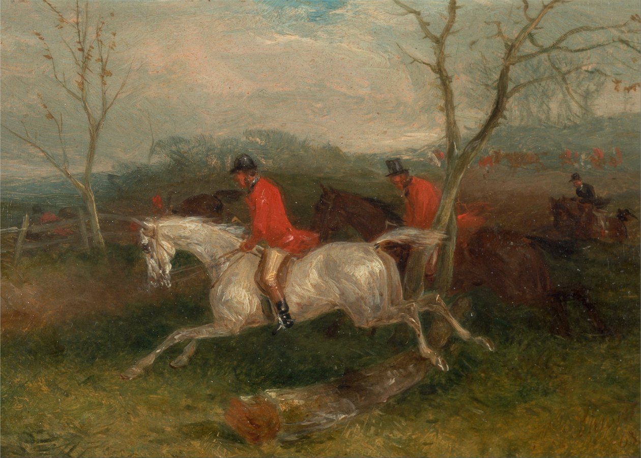 Fuchsjagd: An einem Zaun (Vollgas) von William Joseph Shayer
