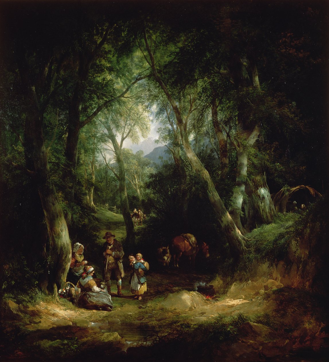 Zigeunerlager im New Forest, 19. Jahrhundert von William Joseph Shayer